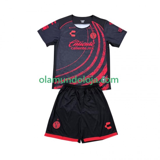Camisola Club Tijuana Criança Equipamento Primeiro 2024-2025 Manga Curta